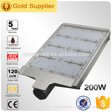 5 years warranty with meanwell driver highway 200W outdoor led light